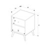 Hanah Home Mesita de Noche Tkm-920-Fx-1 con 2 Cajones - 44x61x44 cm